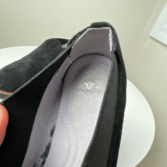 Johnston & Murphy Bree Slip-on Flat Loafer Black Suede Almond Toe Sz 9 - Picture 7 of 10